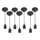 Kit 7 Pendentes Preto