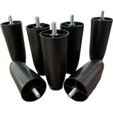 Kit 7 Pés Conico Para Cama Box 12 Cm Casal Solteiro King
