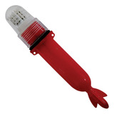 Kit 7 Sinalizador Flutuante Pisca 15 Led Para Rede Pesca