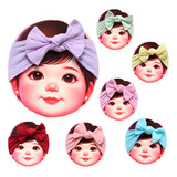 Kit 7 Turbante Faixa De Cabelo Bebê Menina Enxoval