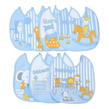 Kit 7 Un Babador Introducao Alimentar Impermeavel Infantil