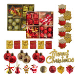 Kit 70 Enfeites De Natal 3 E 4cm C Bolinhas Bolas De Natal