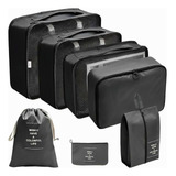 Kit 7pç Organizador Mala Viagem Bolsa Impermeável Necessaire
