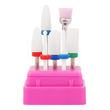 Kit 7x Brocas Cerâmica Unha Profissional Gel Fibra Original