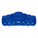 Kit 7x Controles Remoto Transmissor Linear Tx 3 Botões Azul