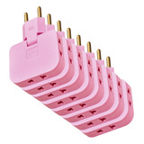Kit 8 Adaptador De Tomada Benjamim 3 Conectores Pino Bipolar