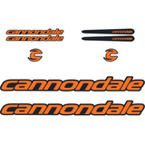 Kit 8 Adesivo Cannondale Logo Quadro Laranja Bike Bicicleta
