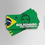 Kit 8 Adesivos Campanha Política Bolsonaro Para Presidente 7cmx15cm