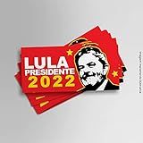 Kit 8 Adesivos Campanha Política Lula Para Presidente 7cmx15cm