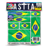 Kit 8 Adesivos Envernizado