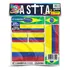 Kit 8 Adesivos Envernizado Colômbia Bandeiras