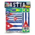 Kit 8 Adesivos Envernizado Cuba Bandeiras