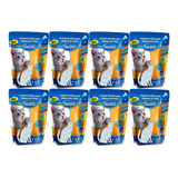 Kit 8 Areias Sanitárias Cristais Sílica Gel 1 8kg Chalesco