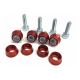 Kit 8 Arruelas Anodizadas P Parafuso Allen M6 Vermelho