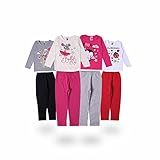 Kit 8 Artigos Roupas Para Meninas Infantil 4 Blusas Meia Estação 4 Calças Lisas Moleton Tamanho 4