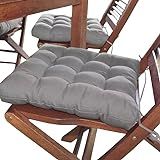 Kit 8 Assento Cadeira Almofada Futon Cinza
