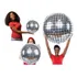 Kit 8 Balao Globo 1,27m E 61cm Disco Metaliz Orbz 4d Gigante