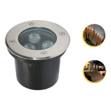 Kit 8 Balizador Led Externo 3w Embutir Redondo Jardim Deck