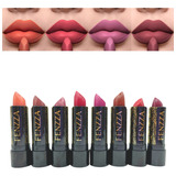 Kit 8 Batons Efeito Matte Longa Duração Fosco 8 Cores Fenzza