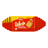 Kit 8 Biscoito Vitarella Delicitá Cristal Doce Sem Sal 414g