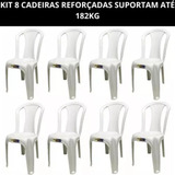 Kit 8 Cadeira Plástico Bistrô Resistente