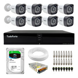 Kit 8 Câmeras De Segurança Cftv Dvr 8 Canais Hd 1tb Skyhawk