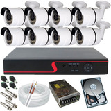Kit 8 Câmeras De Segurança Infravermelho Dvr Multi Hd 8 Ch