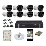 Kit 8 Câmeras Intelbras 1120b G4 Dvr Intelbras Mhdx 8 Canais