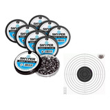 Kit 8 Chumbinho Snyper Diabolô 5 5mm 10 Alvos Brinde