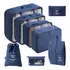 Kit 8 Completo De Organização Ideal Para Mala De Viagem Cor Azul-escuro