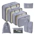 Kit 8 Completo De Organização Ideal Para Mala De Viagem Cor Cinza