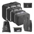 Kit 8 Completo De Organização Ideal Para Mala De Viagem Cor Preto