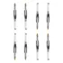 Kit 8 Conectores P10 Stereo Com Ponta Dourada E Mola Balance Cor Prateado