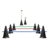 Kit 8 Cones Furado C Barreira Funcional Black Agilidade