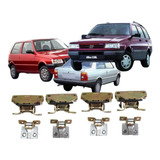 Kit 8 Dobradiça Limitador Das 4 Portas Fiat Uno Elba Prêmio