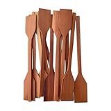 Kit 8 Espátula De Madeira Maciça 37cm Pá De Angu Pizza Bolos