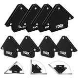 Kit 8 Esquadro Magnético Soldador Capacidade 12kg Super Tork