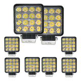 Kit 8 Farol De Led Quadrado