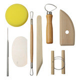 Kit 8 Ferramenta Escultura Modelagem Argila Cerâmica Massa