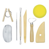 Kit 8 Ferramentas Escultura Modelagem Argila Clay Cerâmica