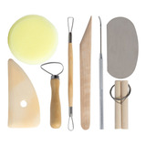 Kit 8 Ferramentas Escultura Modelagem Argila Clay Cerâmica