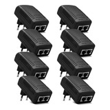 Kit 8 Fonte Poe Compacta 24v 1a Roteador Rj45 Acess Point