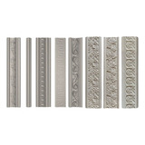 Kit 8 Formas Molduras Rodateto Rodape 50cm Decoração Gesso