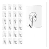 Kit 8 Ganchos Adesivos Plastico Autofixação Cozinha Parede