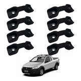 Kit 8 Ganchos Caçamba Fiat Strada 1999 00 01 02 03 04 A 2013