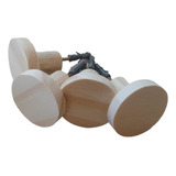 Kit 8 Ganchos Redondo De Pinus Pendurador Cabideiro Parede