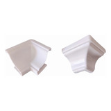 Kit 8 Interna 2 Externo Canto P moldura Forro Pvc Branco