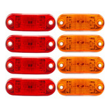 Kit 8 Lanterna Vigia Teto Van Baú Caminhão Led Bivolt