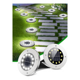 Kit 8 Luminaria Solar Jardim Com Sensor Externa Prova D água