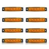 Kit 8 Luz Navegação 6 Leds Barco Lancha Caiaque Iate Náutica 12v Amarelo Azul Branco Verde Ou Vermelho Amarelo 